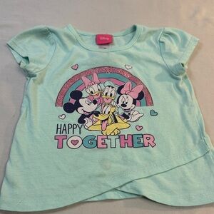 Disney Kids - 2T - Aqua Short sleeve T-Shirt with Characters